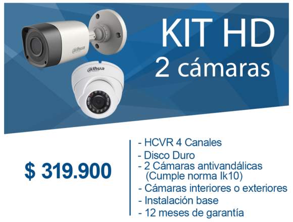 KIT 2 CAMARAS DE SEGURIDAD