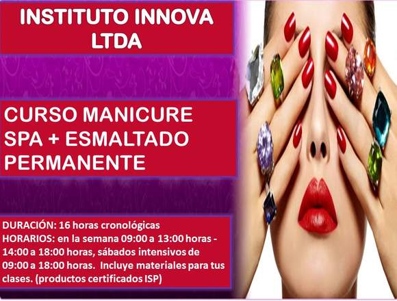 CURSO MANICURE+SPA+ ESMALTADO PERMANENTE