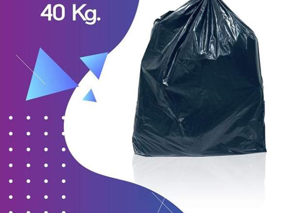 Bolsas negras para basura 40kg