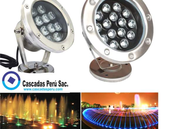 luces led sumergibles para piscinas, cascadas