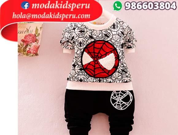 Ropa spider man s/80 www.facebook.com/modakidsperu