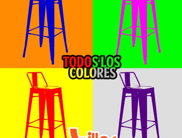 Taburetes eames fijos metalicos