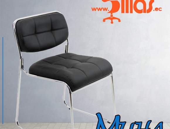 silla apilable cromada