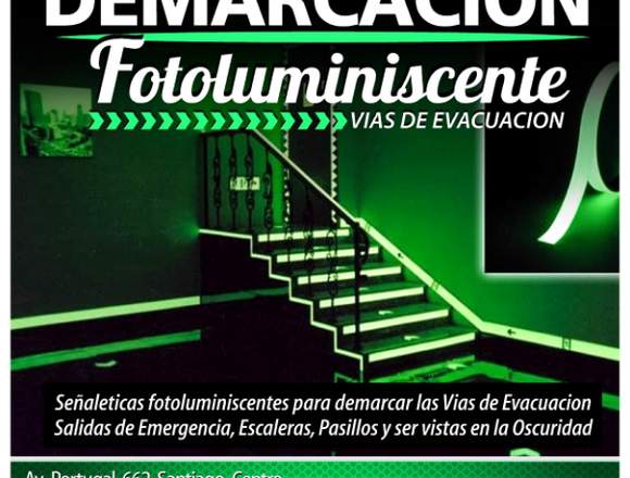 Señaleticas Fotoluminiscentes vías de evacuación