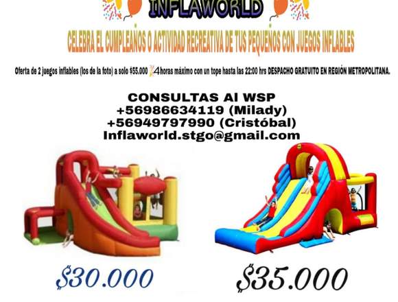 ARRIENDO JUEGOS INFLABLES