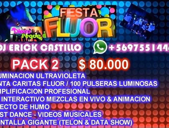 FIESTAS FLUOR  DISCO PEQUES 