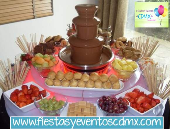 Servicio de Fuentes (chocolate y chamoy) 