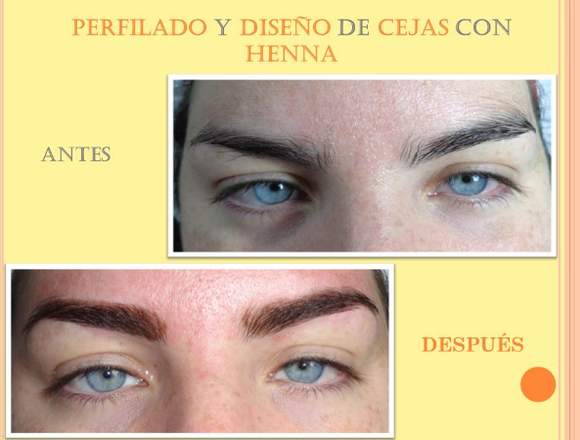 PERFILADO Y HENNA EN CEJAS EN SALON CAROLINA'S