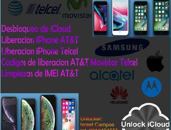 Desbloqueo iCloud - Liberacion AT&T Telcel Movi