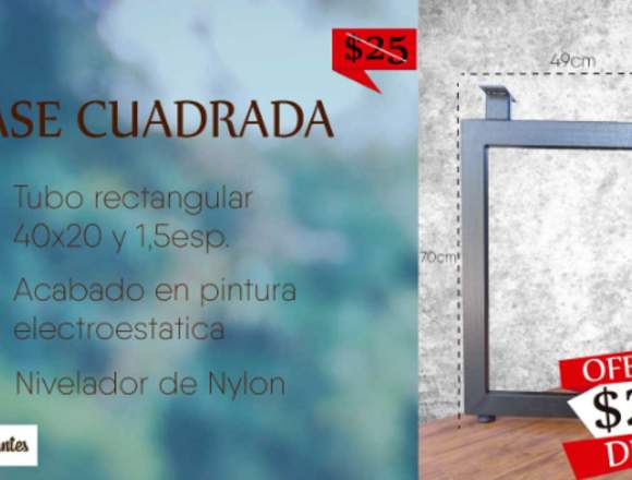 Mueble de Oficina Base Cuadrado