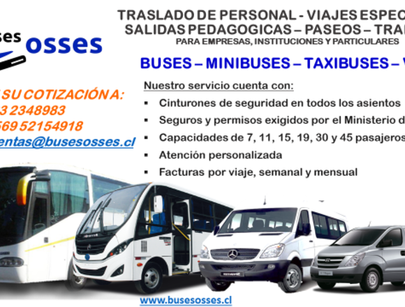 Buses Osses, traslado de Santiago a regiones 