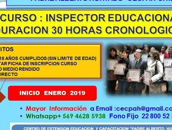 Curso para inspector educacional