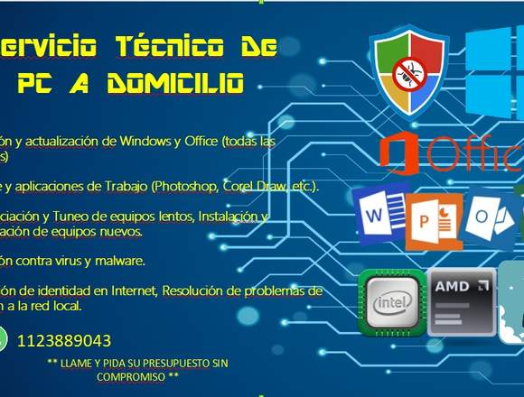 MANTENIMIENTO/REP. COMPUTADORAS A DOMICILIO