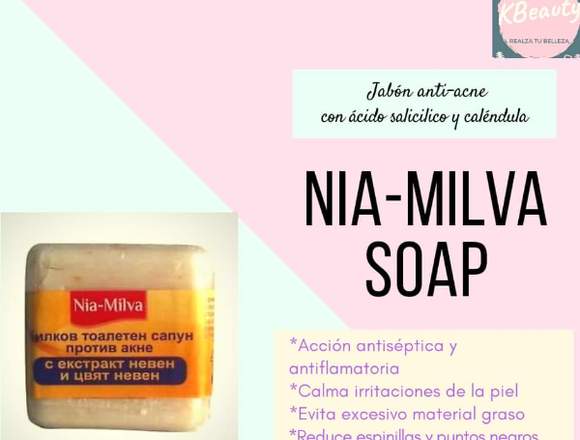 Jabón Anti-acne NIA MILVA ac. Sslicilico+calendula