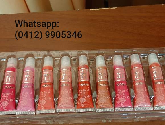 BRILLOS LABIALES  COLORES MAQUILLAJE COSMETICOS