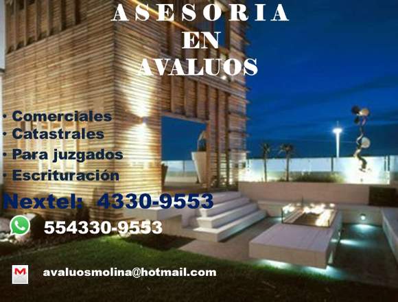 ASESORIA EN AVALUOS DE INMUEBLES