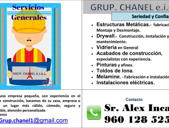 Servicios Generales Grup.Chanel e.i.r.l.