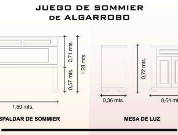 Respaldar de Somier 2 Mesas de Luz