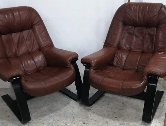 sillones piel marron valancin