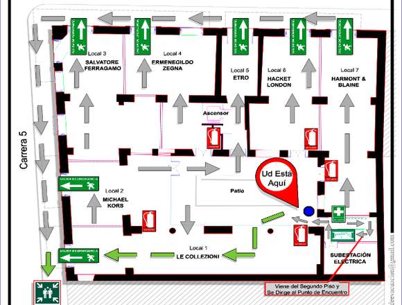 Planos de Rutas de evacuación 