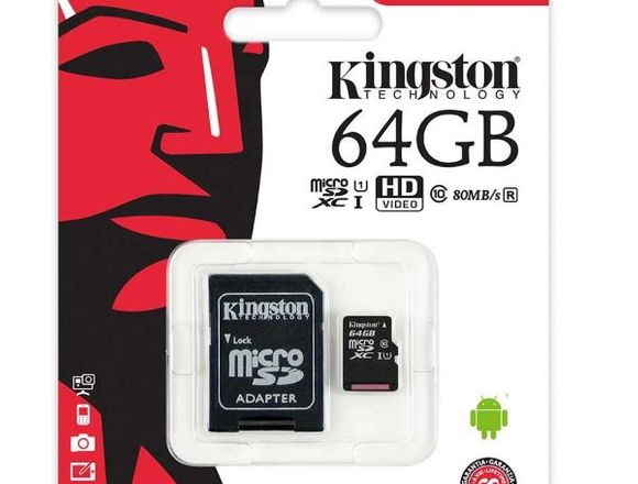 Microsd Kingston 64 Gb bajo pedido