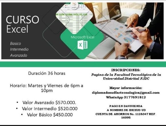 Curso excel Avanzado 36 Horas