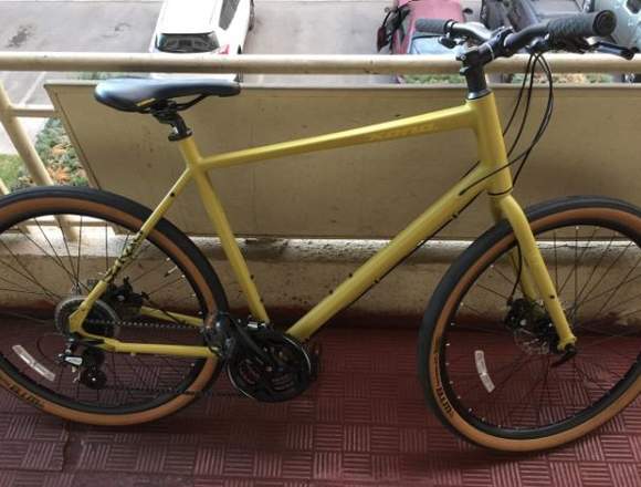 Bicicleta kona dew 2019 mustard 27.5x57cm