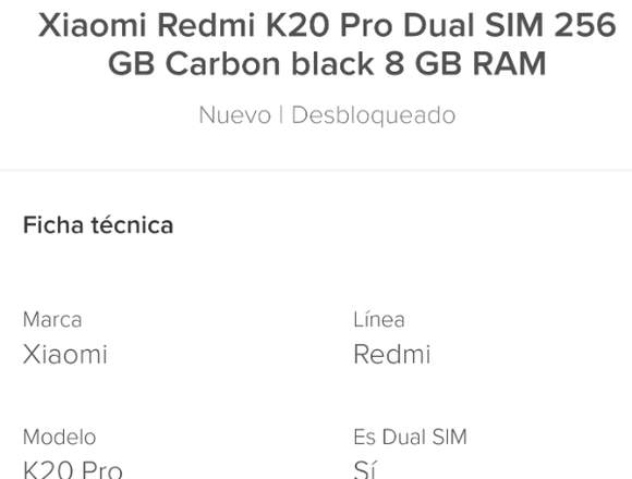 K20 Pro 8Gb de RAM y 256Gb de almacenamiento