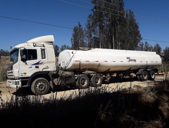 Tracto camión JAC con rampla estanque 