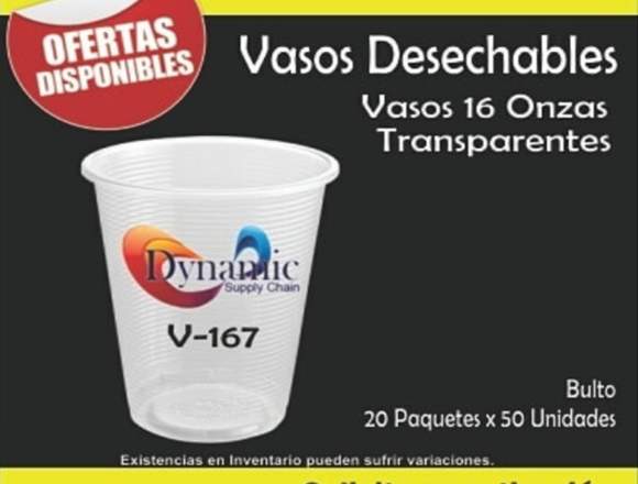 Vasos desechables de 16 onzas, V-167