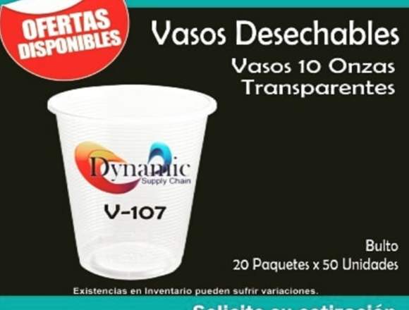 Vasos desechables de 10 onzas, V-107