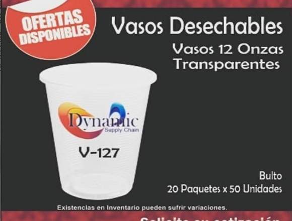 Vasos desechables de 12 onzas, V-127