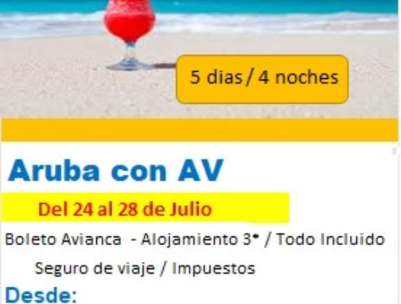 Viaje a Aruba en Fiestas Patrias 2020 en pareja 