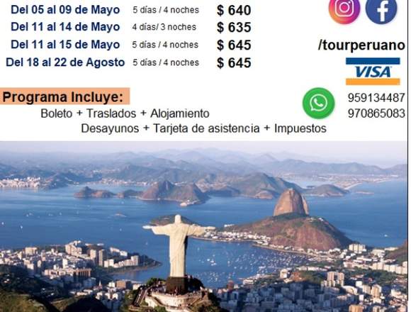 Viaje a Rio de Janeiro Brasil barato en familia