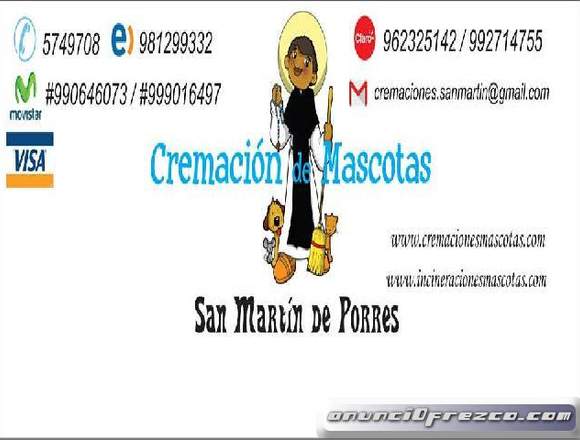 Cremación de Mascota San Martin de Porres