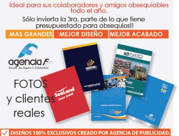 agendas cuadernos personalizados corporativos 