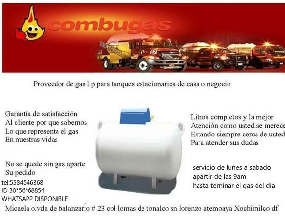 venta de gas lp para casa o negocios 