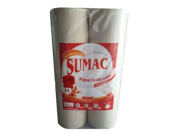 PAPEL TOALLA JUMBO ECOLÓGICO 200 MT MARCA SUMAC