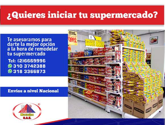 MONTAJES PARA SUPERMERCADOS. GÓNDOLAS BARATAS