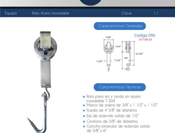 ROLA ACERO INOXIDABLE