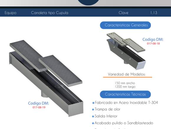 CANALETAS TIPO CÚPULA