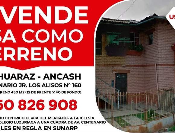 SE VENDE CASA - TERRENO