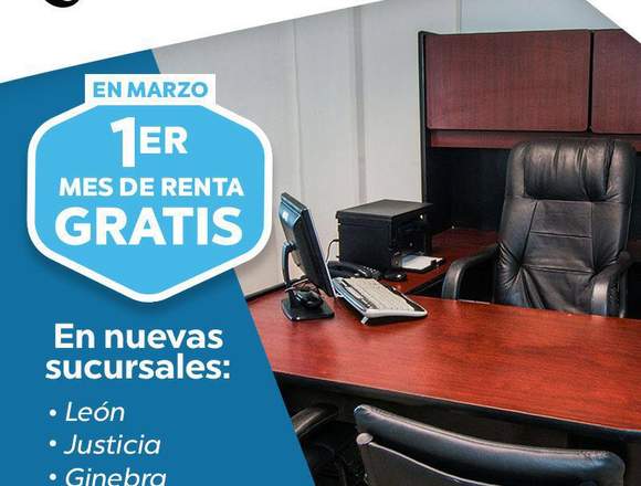 RENTA DE OFICINA PARA 1 PERSONA AMUEBLADA