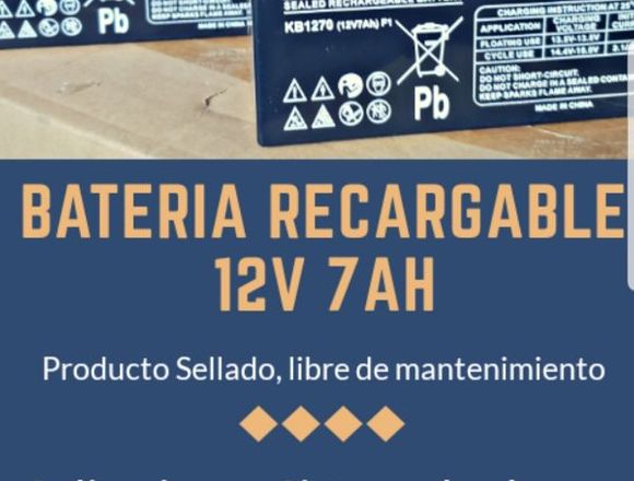 Batería recargable 12V 7Ah