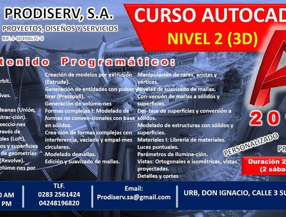 CURSOS DE AUTOCAD 2D Y 3D