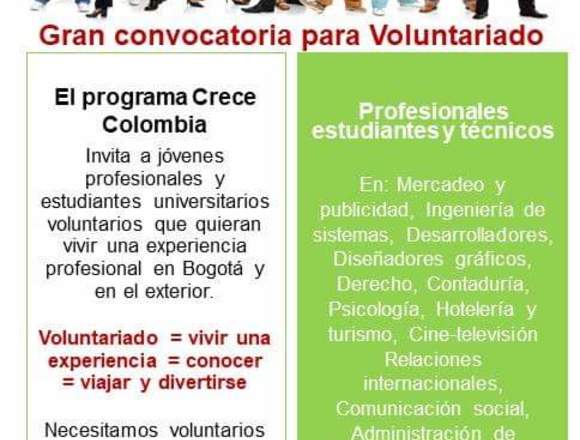 GRAN CONVOCATORIA PARA VOLUNTARIOS