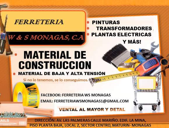 VENTA DE MATERIAL FERRETERO 