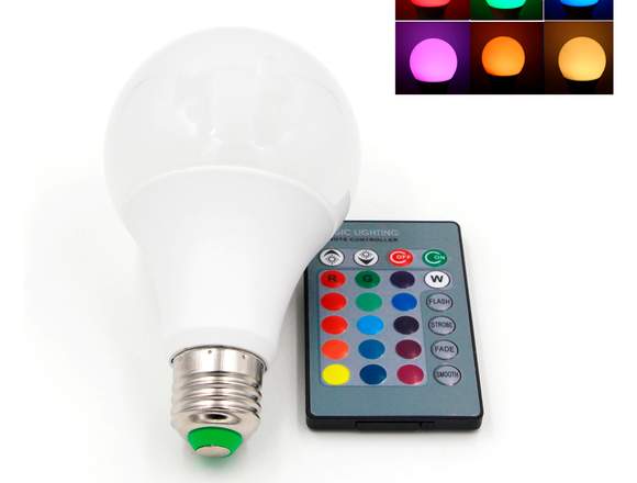 Ampolleta Led Rgb 5w Con Control Remoto