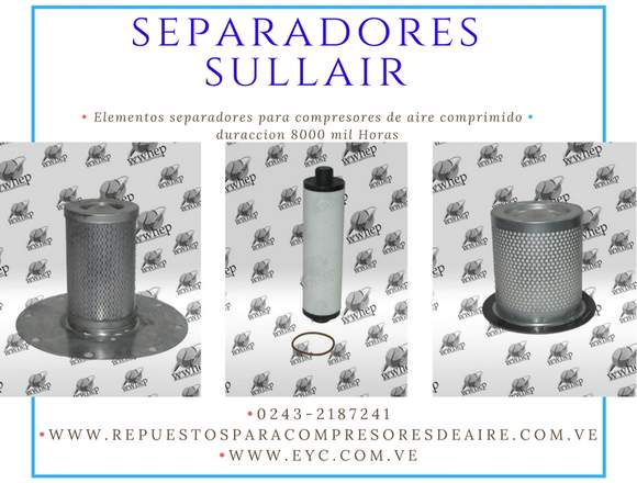 Separadores para compresores de aire comprimido