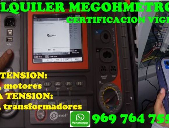 ALQUILER MEGOMETROS BAJA Y MEDIA T CEL 969 764 755